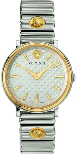 Versace Dameklokke VE8101419 V Circle Sølvfarget/Stål Ø39 mm