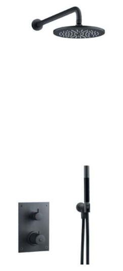 Tapwell Box7268 ED2 Takdusj Innbygging Svart Matt / Ø250mm (TA-9421668) Tapwell Box7268 ED2 Takdusj Innbygging Svart Matt / Ø250mm (TA-9421668)