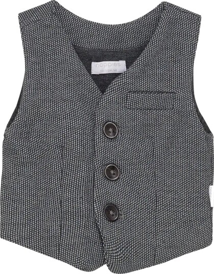 Noppies Boys Gilet Stratmoor P834 DARK GREY MELANGE 56 Noppies Boys Gilet Stratmoor P834 DARK GREY MELANGE 56