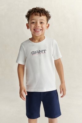 Gant Kids Gant Coastal Graphic Ss T Shirt White 116 Gant Kids Gant Coastal Graphic Ss T Shirt White 116