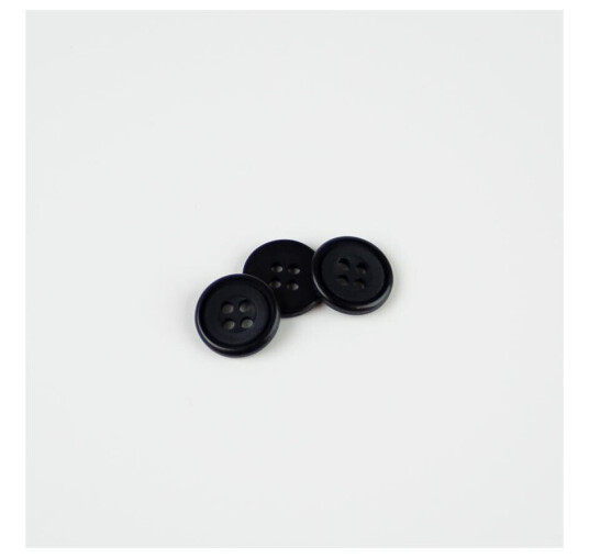 Matt sort knapp 12,5mm