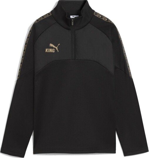 PUMA Treningsskjorte KINGwinter 1/4 glidelås 2.0 PUMA Svart/PUMA Gold Barn størrelse 176 cm