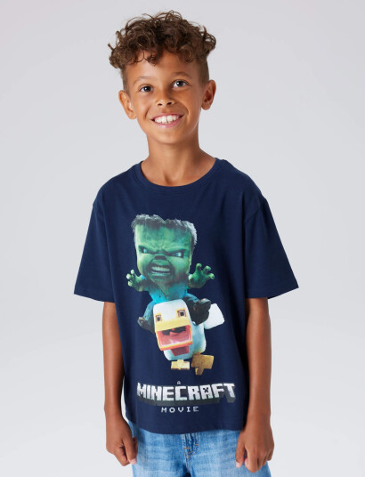 name it Nkmnif Minecraft Ss Nreg Top Lnoos Bfu Navy 146-152 name it Nkmnif Minecraft Ss Nreg Top Lnoos Bfu Navy 146-152