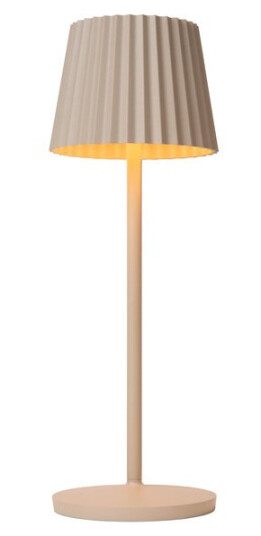Lucide Justine Oppladbar Bordlampe 2700K IP54 Beige
