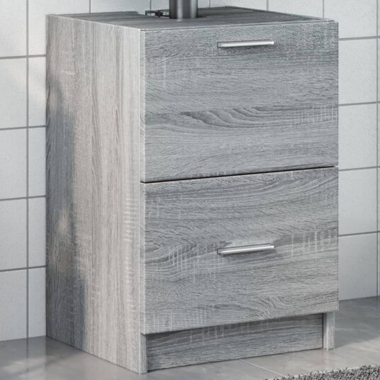 Servantskap grå eik 40x37x59 cm konstruert tre 8721102815287