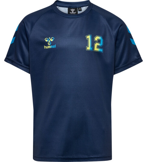 Hummel T skjorte hmlShimmer Dress Blues/Limeade 8 år 128 T skjorte Blå