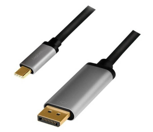 LogiLink USB-C til DisplayPort 4K 60Hz 1,8m Aluminium Kabel