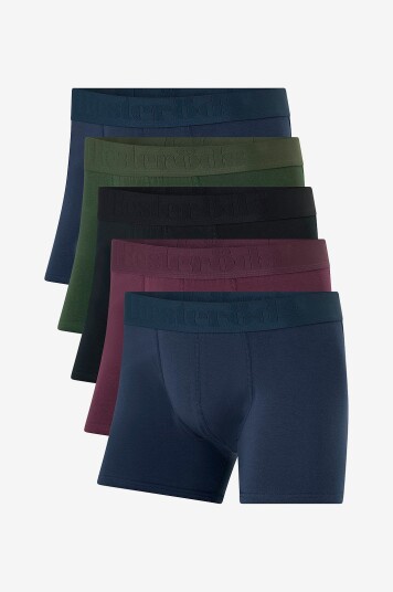 Resteröds Boxershorts i økologisk bomull 5 pk Flerfarget