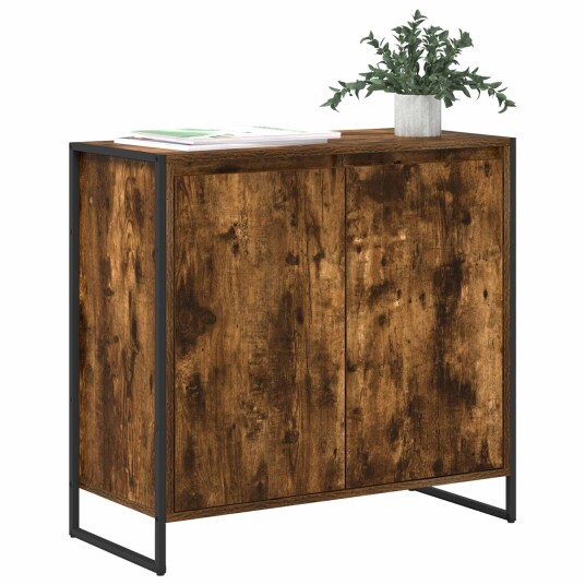 Sideskap Røyk Eik 79 x 36 x 75 cm Konstruert tre Sideskap Røyk Eik 79 x 36 x 75 cm Konstruert tre