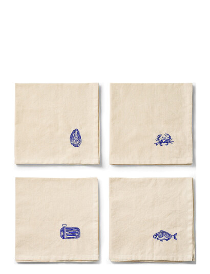 Midnatt Napkins 4-Pack Charms - Beige - 40X40CM
