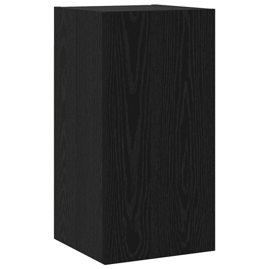 TV benksett Veggmontert 7 pcs Svart eik Konstruert tre TV benksett Veggmontert 7 pcs Svart eik Konstruert tre