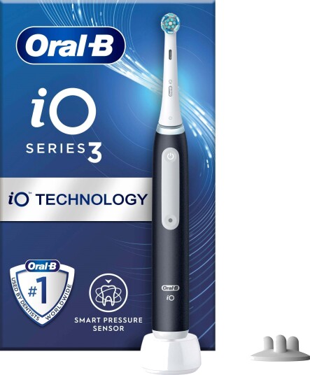 Oral-B iO 3 Elektrisk Tannbørste med 2-minutters Timer og Matt Svart Design Oral-B iO 3 Elektrisk Tannbørste med 2-minutters Timer og Matt Svart Design