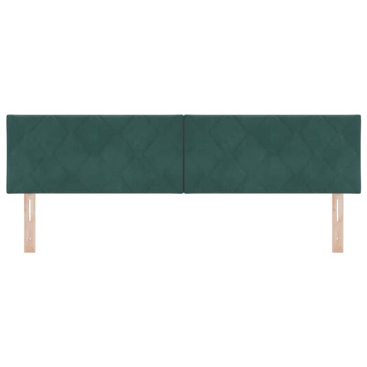 LED Hodegjerde Diamantblokker Design Mørkegrønn 180 cm Fløyel
