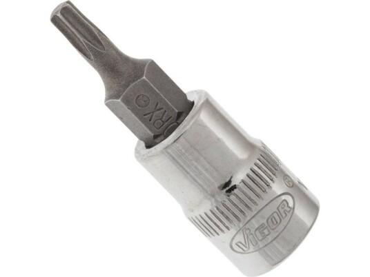 Vigor Torx Pipenøkkelinnsats T15 1/4" 38 Mm Håndverktøy
