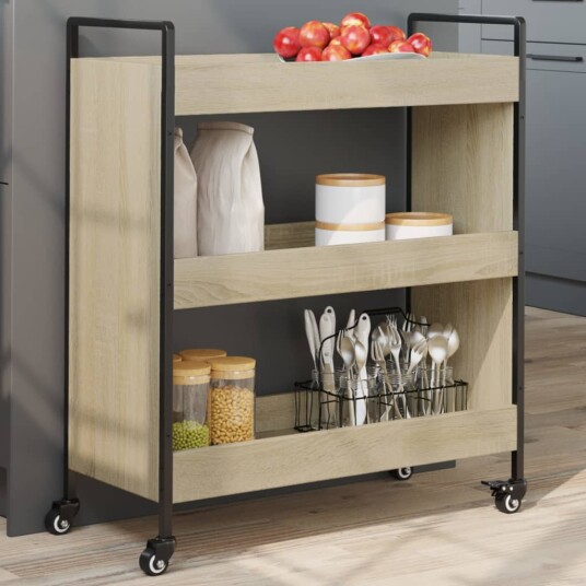 Kjøkkentralle sonoma eik 70x30x82 cm konstruert tre 842317 Kjøkkentralle sonoma eik 70x30x82 cm konstruert tre 842317