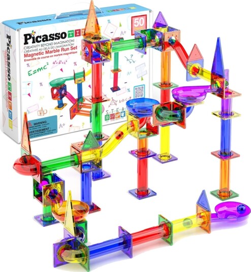 PicassoTiles Kulebane Magnetisk Byggesett 50 Deler PicassoTiles Kulebane Magnetisk Byggesett 50 Deler