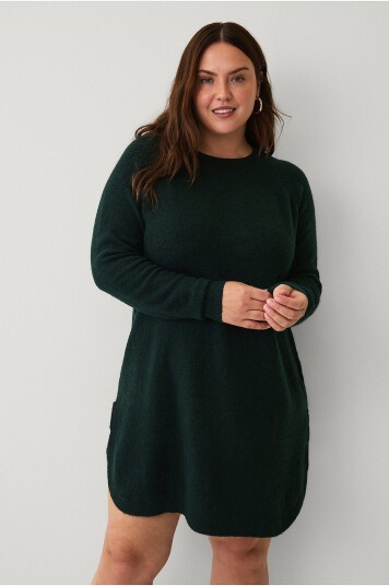 Zizzi Kjole caVista L/S Abk Grønn