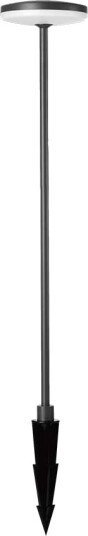 12W LED hagelampe med spyd RA90 Antrasitt IP65 4000K 80cm høy 2 i 1 montering Kulør : Nøytral
