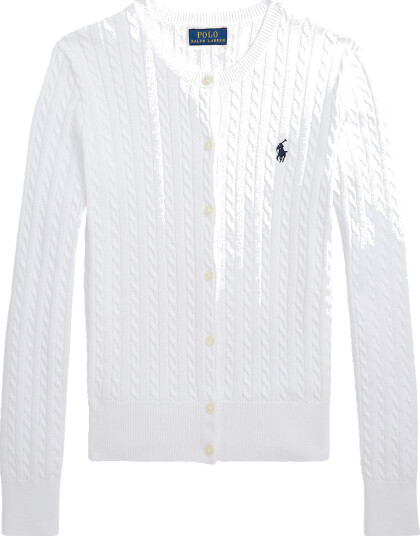 Polo Ralph Lauren Optic White W/ Navy Cardigan L/12 14 år Polo Ralph Lauren Optic White W/ Navy Cardigan L/12 14 år