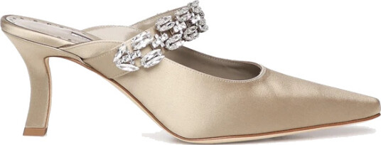 Manolo Blahnik Dame Sko Beige 38 EU,