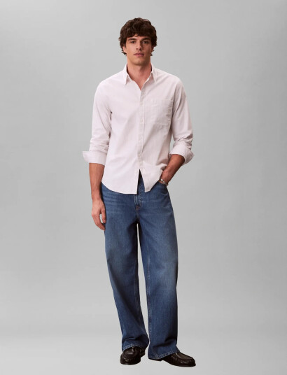 Calvin Klein Jeans Ls Yd Stripe Oxford Classic Shir White L Calvin Klein Jeans Ls Yd Stripe Oxford Classic Shir White L