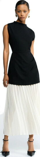 French Connection Zion Pleated Skirt Dress - Multi/patterned - 42