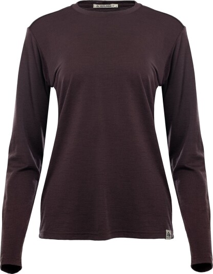 Aclima LightWool 180 Crewneck Dame Chocolate Plum L