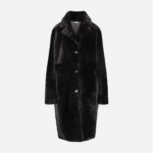 Utzon Caprina Shearling Coat Black 40