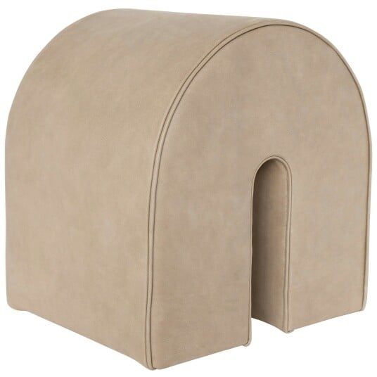 Kristina Dam Studio Curved Puff Skinn Lysebrun