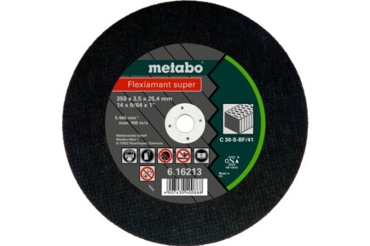 Metabo 616212000, Kutteskive, Flatt Senter, Stein, Metabo, 2,54 Cm, 30 Cm