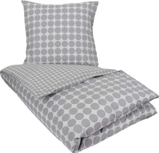 Sengetøy   Circle grey   Prikket sengetøy   100% bomull   Borg Living sengesett