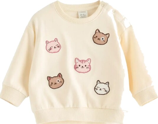 Lindex Sweatshirt With Brushed Inside White 104