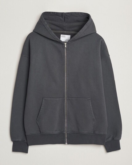 Colorful Standard Organic Full Zip Hoodie Lava Grey
