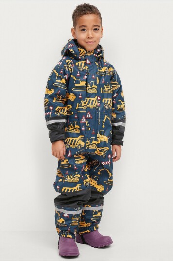 Ellos Collection - Fleecefôret regndress Regna - Blå