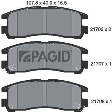 PAGID T3031N Bremseklosser