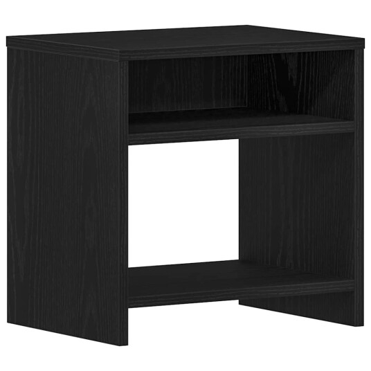 Nattbord 2 stk svart eik 40x30x40 cm sponplate Nattbord 2 stk svart eik 40x30x40 cm sponplate