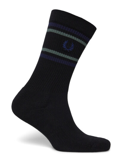 Fred Perry Ribbed Sports Sock - Black - 37-39