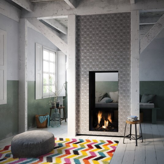 M-Design True Vision 850DVL svart gasspeis - tunnelpeis med gjennomsyn