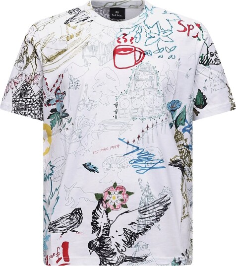 PS Paul Smith Mens Reg Fit T Shirt   01_WHITE   S