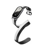 Xiaomi - Håndrem for aktivitetssporer - double wrap - 140-180 mm - svart og hvitt - for Xiaomi Smart Band 8