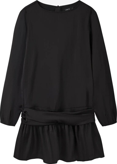LMTD Nlfrosta Ls Short Dress - PIRATE BLACK - 140