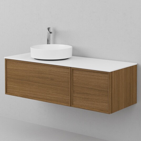 INR Iconic Nordic Rooms Air Wood Servantskap Hel Front med 2 Skuffer og 1 Dør H350xd450mm Dark oak / 120cm Høyre