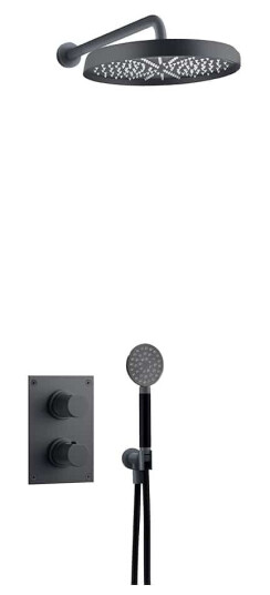 Tapwell Arm7268 ED2 Takdusj Innbygging Svart Matt (TA-9426729)
