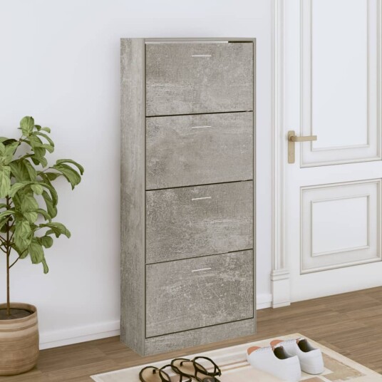vidaXL Skoskap betonggr? 63x24x147 cm konstruert tre vidaXL Skoskap betonggr? 63x24x147 cm konstruert tre