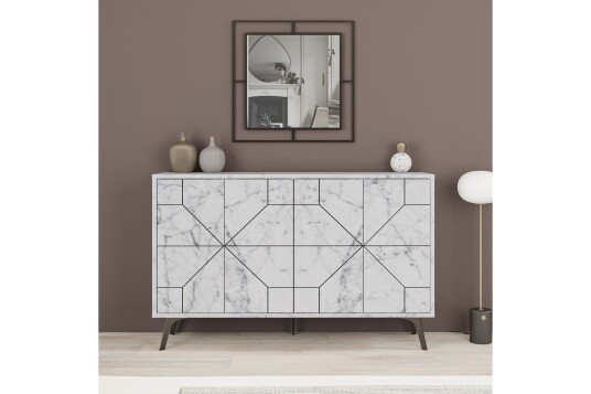 Desgrar Konsollbord 123x62,4 cm Hvit