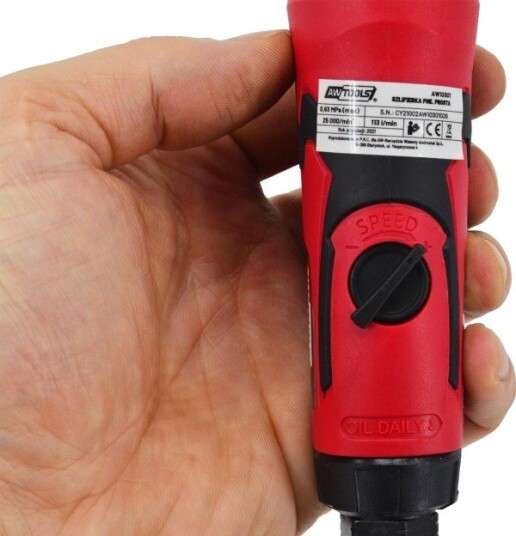 AWTOOLS Pneumatisk Mini Vinkelsliper 1/4" 6 mm Svart Line
