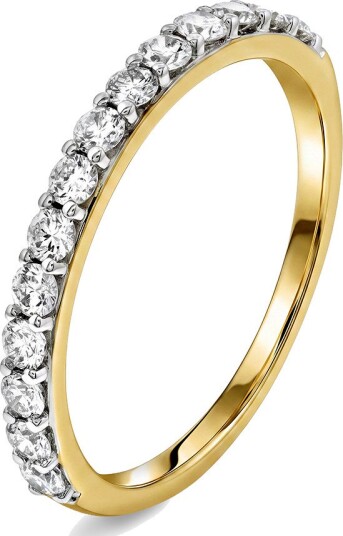 By Gullfunn Carina rekkering i 375 gult gull med 0,43 ct WP1 størrelse Ny Clara rekkering 0,43 ct WP1 Str. 50