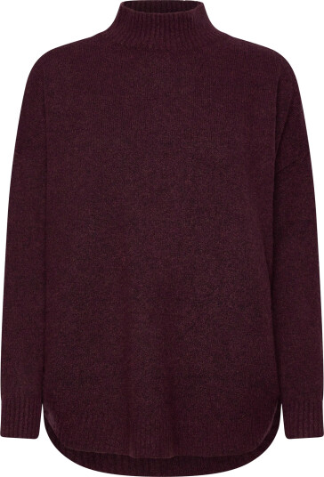 Vero Moda Vmplaza Ls Highnck Long Pullover Ga Noos - Burgundy - XS Vero Moda Vmplaza Ls Highnck Long Pullover Ga Noos - Burgundy - XS