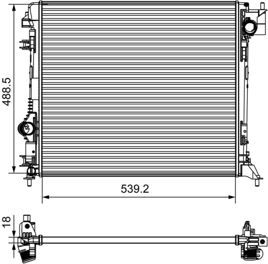 Radiator VALEO 735625 Radiator VALEO 735625