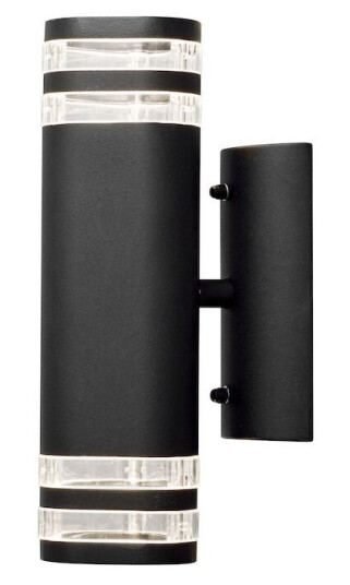 Konstsmide Modena vegglampe opp/ned GU10. 7516-750. Svart matt aluminium